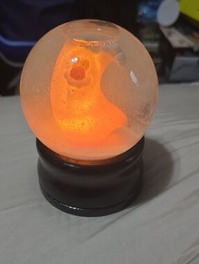 Orange LED Glass Globe Night Light - Home Accents